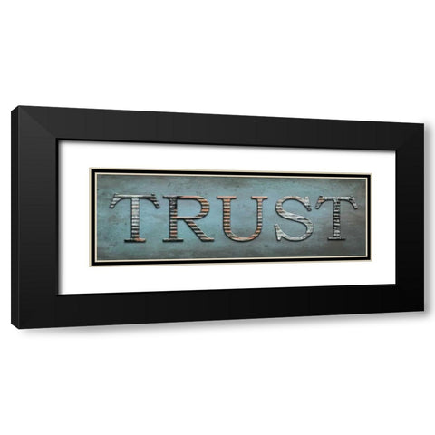 Trust Sentiment Black Modern Wood Framed Art Print with Double Matting by Lewis, Sheldon