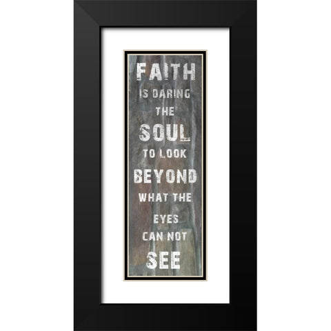 Faiths Power Black Modern Wood Framed Art Print with Double Matting by Lewis, Sheldon