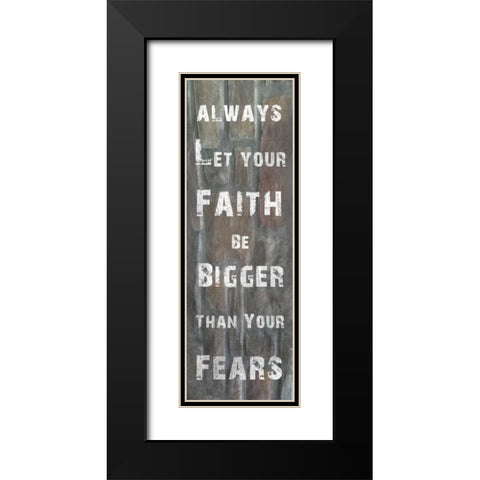 My Trust Black Modern Wood Framed Art Print with Double Matting by Lewis, Sheldon