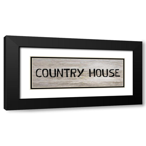 Country House Black Modern Wood Framed Art Print with Double Matting by Lewis, Sheldon