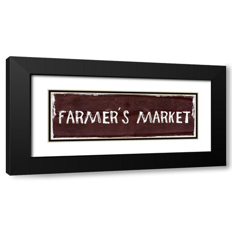Farmers Market Black Modern Wood Framed Art Print with Double Matting by Lewis, Sheldon