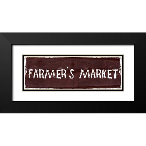 Farmers Market Black Modern Wood Framed Art Print with Double Matting by Lewis, Sheldon