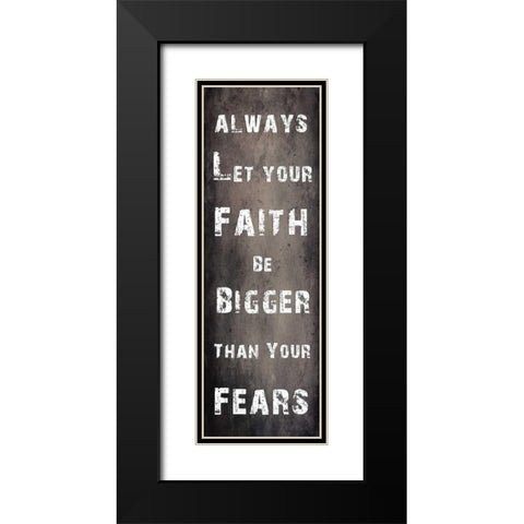 Faith And Fear Black Modern Wood Framed Art Print with Double Matting by Lewis, Sheldon