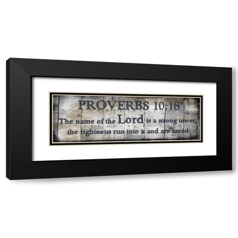The Name of The Lord Black Modern Wood Framed Art Print with Double Matting by Lewis, Sheldon