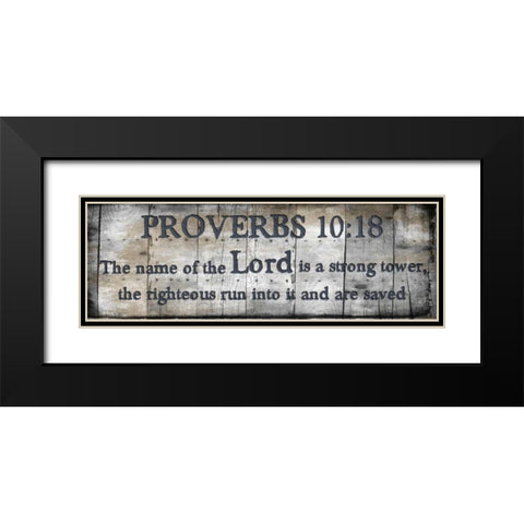 The Name of The Lord Black Modern Wood Framed Art Print with Double Matting by Lewis, Sheldon