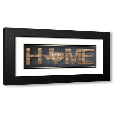 My Home Texas Black Modern Wood Framed Art Print with Double Matting by Lewis, Sheldon