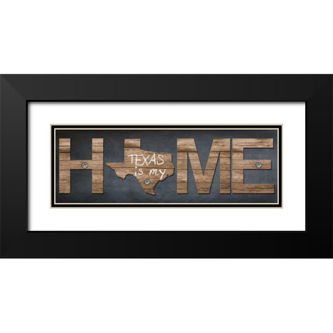 My Home Texas Black Modern Wood Framed Art Print with Double Matting by Lewis, Sheldon