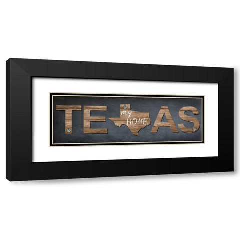 Texas My Home Black Modern Wood Framed Art Print with Double Matting by Lewis, Sheldon