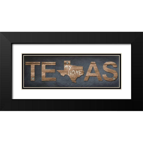 Texas My Home Black Modern Wood Framed Art Print with Double Matting by Lewis, Sheldon