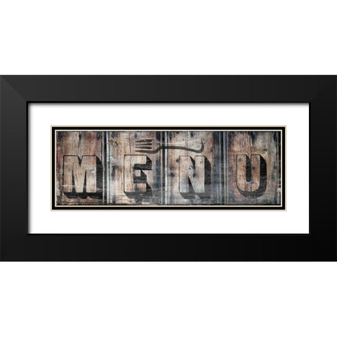 Menu Black Modern Wood Framed Art Print with Double Matting by Lewis, Sheldon