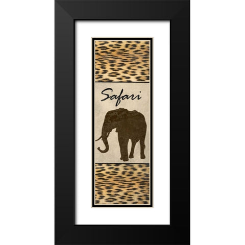 Safari Black Modern Wood Framed Art Print with Double Matting by Lewis, Sheldon