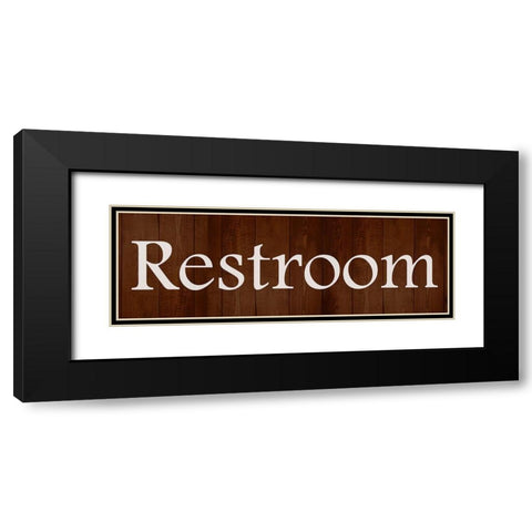 Restroom Black Modern Wood Framed Art Print with Double Matting by Lewis, Sheldon