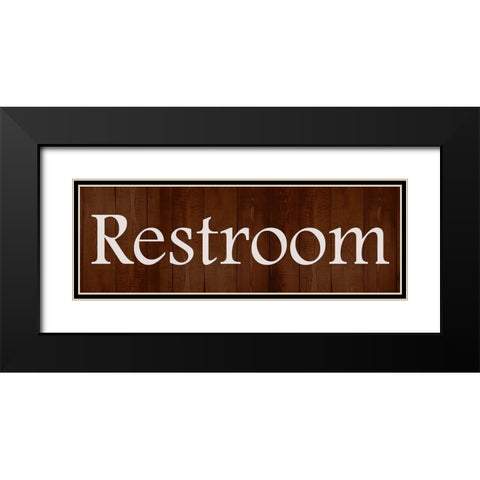 Restroom Black Modern Wood Framed Art Print with Double Matting by Lewis, Sheldon
