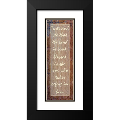 Refuge In The Lord Black Modern Wood Framed Art Print with Double Matting by Lewis, Sheldon
