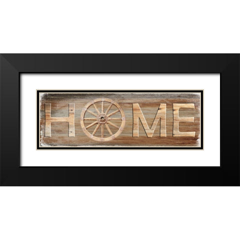 Farm Home Black Modern Wood Framed Art Print with Double Matting by Lewis, Sheldon