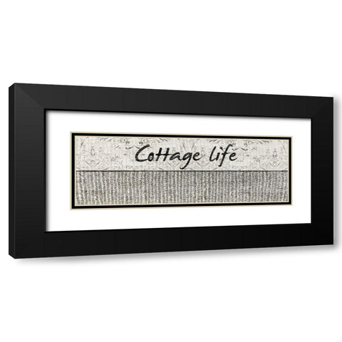Cottage Life Black Modern Wood Framed Art Print with Double Matting by Lewis, Sheldon