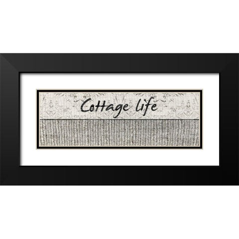 Cottage Life Black Modern Wood Framed Art Print with Double Matting by Lewis, Sheldon