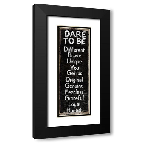 Dare To Be Black Modern Wood Framed Art Print with Double Matting by Lewis, Sheldon