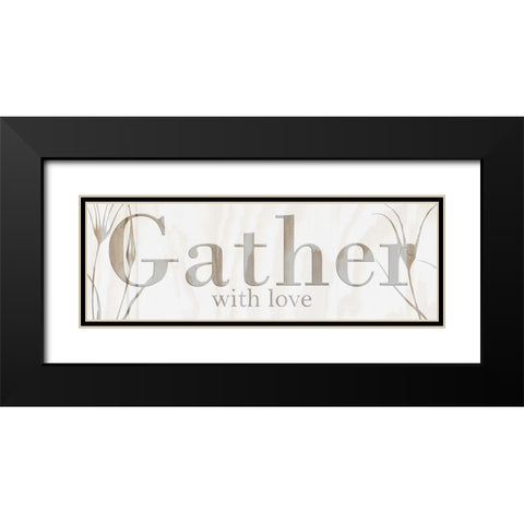 Gather Black Modern Wood Framed Art Print with Double Matting by Lewis, Sheldon