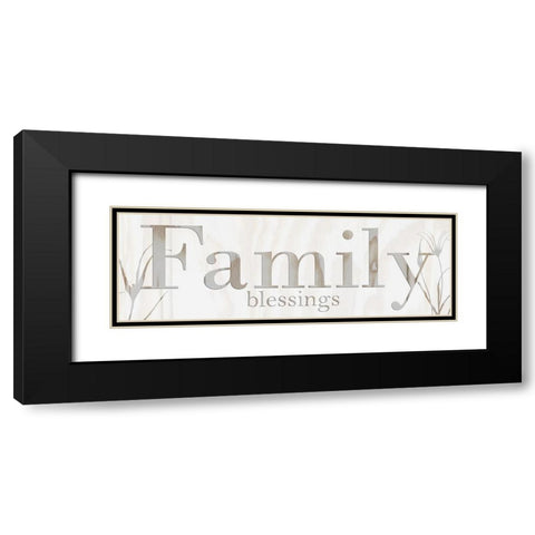 Family Blessings Black Modern Wood Framed Art Print with Double Matting by Lewis, Sheldon