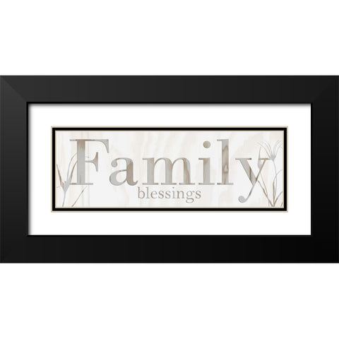 Family Blessings Black Modern Wood Framed Art Print with Double Matting by Lewis, Sheldon