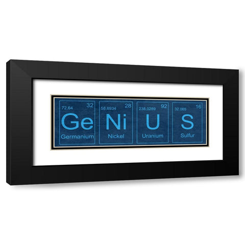 Genius Black Modern Wood Framed Art Print with Double Matting by Lewis, Sheldon
