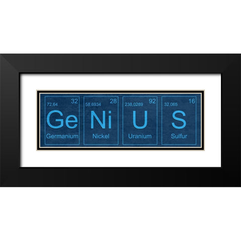 Genius Black Modern Wood Framed Art Print with Double Matting by Lewis, Sheldon
