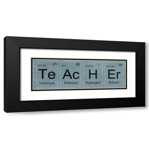 Teacher Black Modern Wood Framed Art Print with Double Matting by Lewis, Sheldon