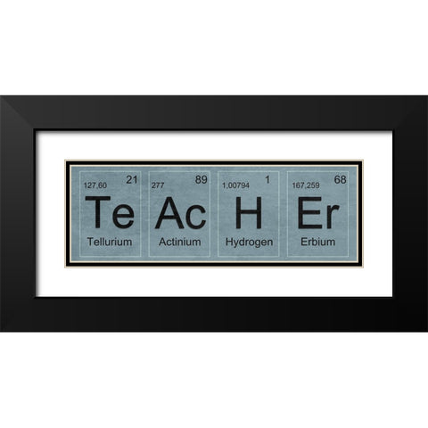 Teacher Black Modern Wood Framed Art Print with Double Matting by Lewis, Sheldon