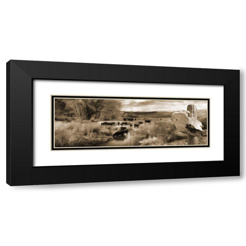 Hurders Black Modern Wood Framed Art Print with Double Matting by Lewis, Sheldon