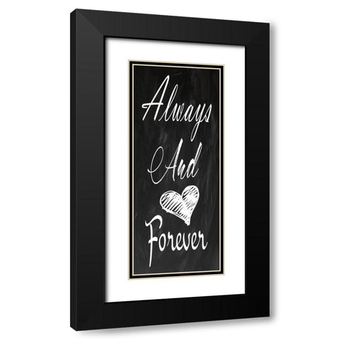 Forever Black Modern Wood Framed Art Print with Double Matting by Lewis, Sheldon