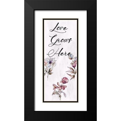 Love Grows Black Modern Wood Framed Art Print with Double Matting by Lewis, Sheldon