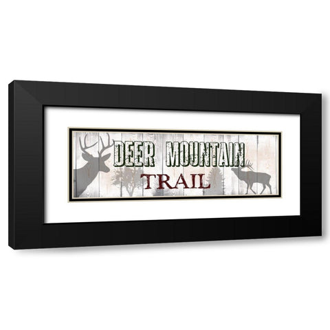 Deer Mountain Trail Black Modern Wood Framed Art Print with Double Matting by Lewis, Sheldon