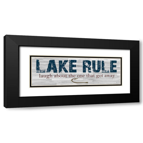Lake Rule Black Modern Wood Framed Art Print with Double Matting by Lewis, Sheldon