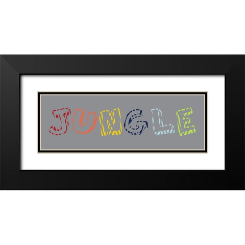 Jungle Black Modern Wood Framed Art Print with Double Matting by Lewis, Sheldon