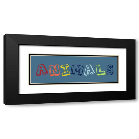 Animals Black Modern Wood Framed Art Print with Double Matting by Lewis, Sheldon