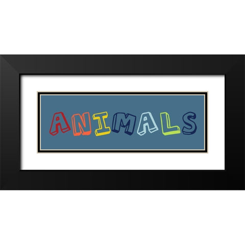 Animals Black Modern Wood Framed Art Print with Double Matting by Lewis, Sheldon
