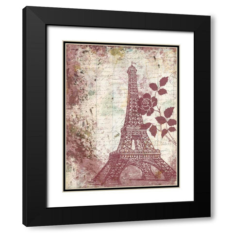Marsala Rose In My Garden Black Modern Wood Framed Art Print with Double Matting by Lewis, Sheldon