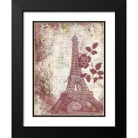 Marsala Rose In My Garden Black Modern Wood Framed Art Print with Double Matting by Lewis, Sheldon