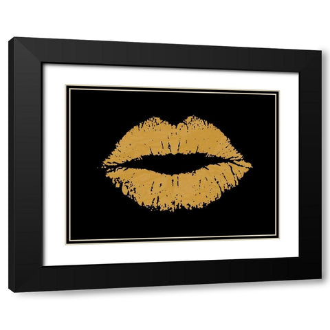 Kisses Black Modern Wood Framed Art Print with Double Matting by Lewis, Sheldon
