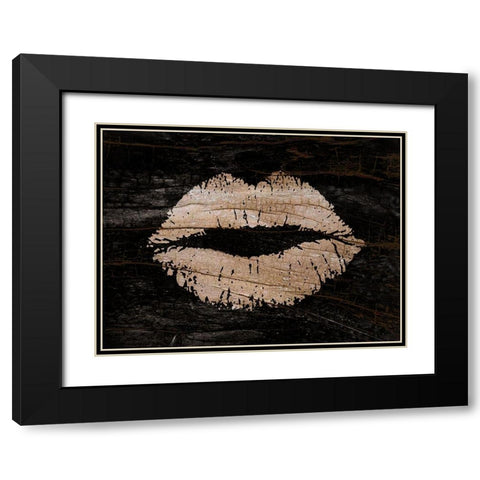 Kiss Of Nature Black Modern Wood Framed Art Print with Double Matting by Lewis, Sheldon