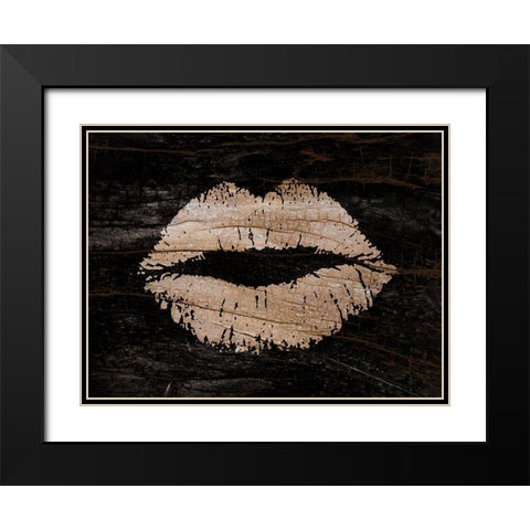 Kiss Of Nature Black Modern Wood Framed Art Print with Double Matting by Lewis, Sheldon