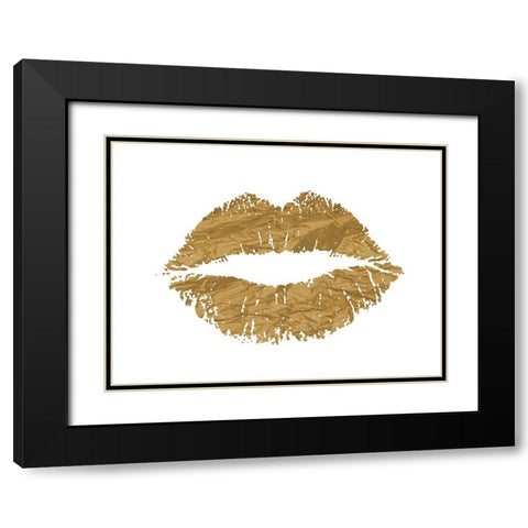 Kisses Black Modern Wood Framed Art Print with Double Matting by Lewis, Sheldon