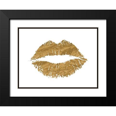 Kisses Black Modern Wood Framed Art Print with Double Matting by Lewis, Sheldon