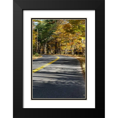Around The Bend Black Modern Wood Framed Art Print with Double Matting by Lewis, Sheldon