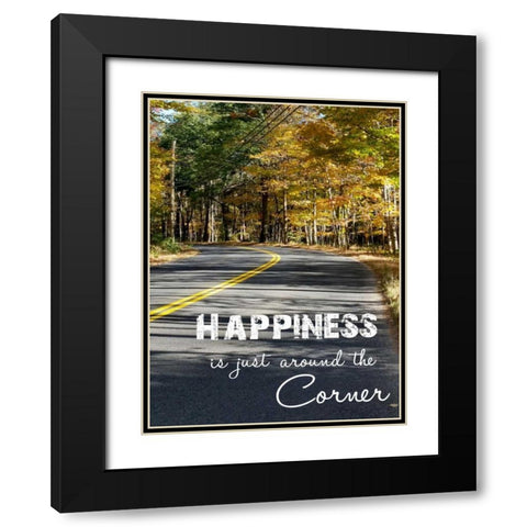 Around The Corner Black Modern Wood Framed Art Print with Double Matting by Lewis, Sheldon