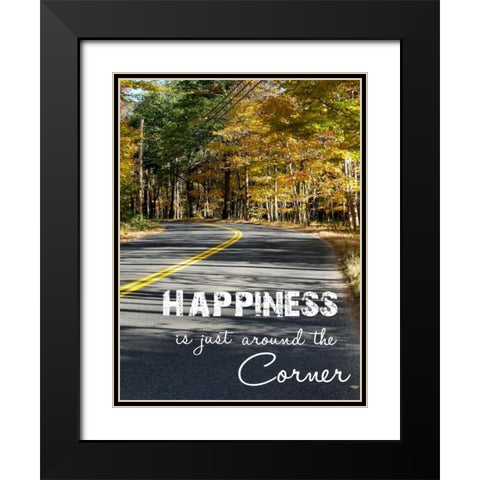 Around The Corner Black Modern Wood Framed Art Print with Double Matting by Lewis, Sheldon