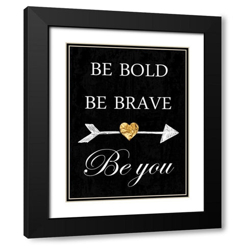 Be You Black Modern Wood Framed Art Print with Double Matting by Lewis, Sheldon