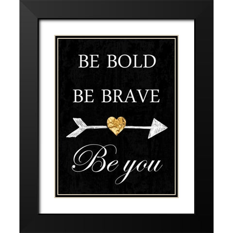 Be You Black Modern Wood Framed Art Print with Double Matting by Lewis, Sheldon