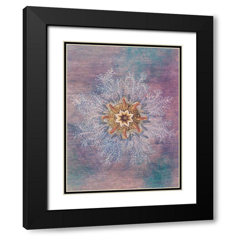 Ocean Blend Black Modern Wood Framed Art Print with Double Matting by Lewis, Sheldon